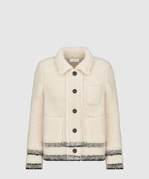 디올 로고 긴팔 코트