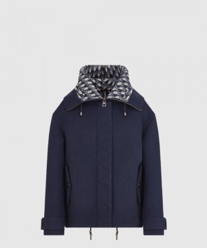 디올 데님 프린트 코트