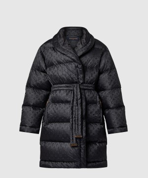 루이비통 로고 니트 코트