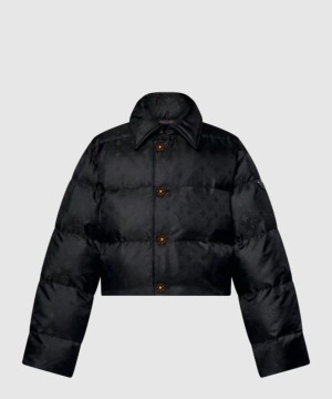 루이비통 로고 쇼트 코트