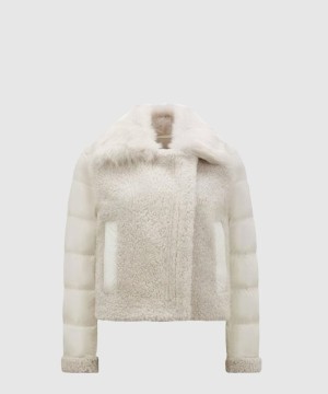 몽클레어 쇼트 다운 재킷 화이트