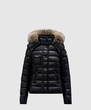 몽클레어 후드 시어링 쇼트 다운 재킷