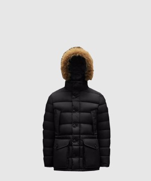 몽클레어 로고 쇼트 코트