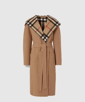 버버리 리버시블 체크 울 코트