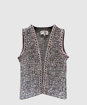 샤넬 로고 쇼트 코트