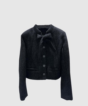 샤넬 로고 쇼트 코트