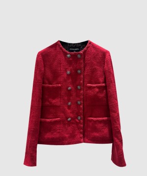 샤넬 로고 쇼트 코트