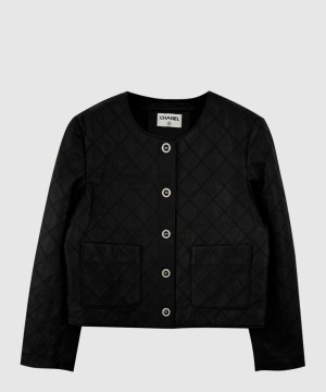 샤넬 로고 쇼트 코트