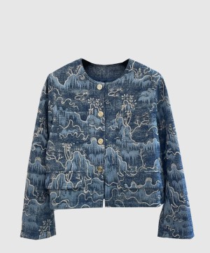 샤넬 로고 쇼트 코트