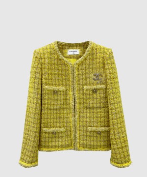 샤넬 로고 쇼트 코트