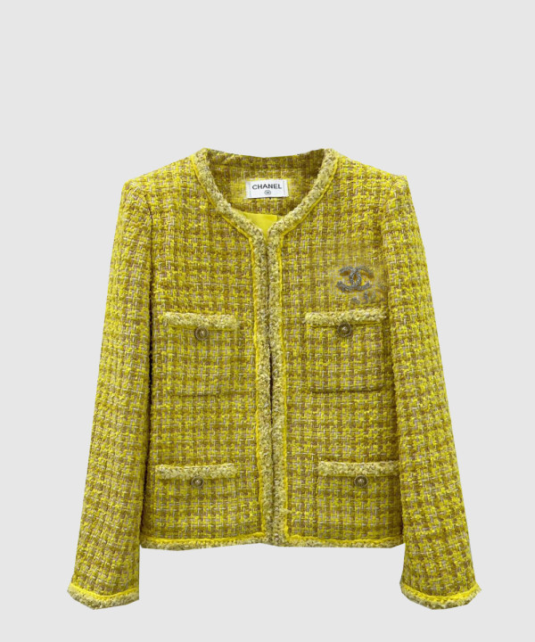 샤넬 로고 쇼트 코트