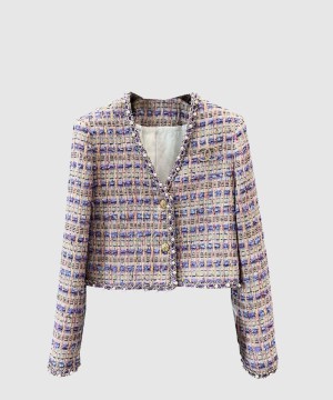 샤넬 로고 쇼트 코트