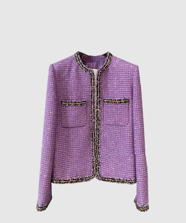 샤넬 로고 쇼트 코트