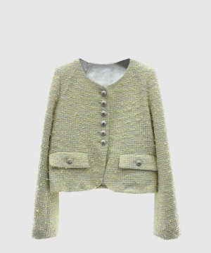 샤넬 로고 쇼트 코트