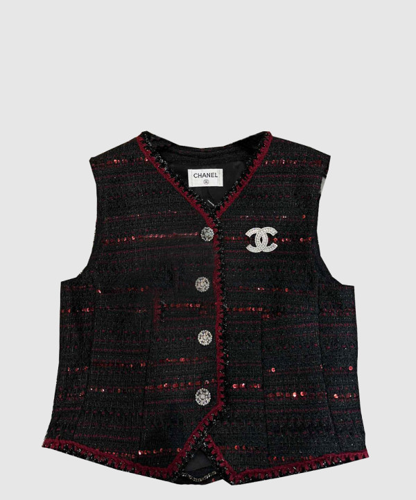 샤넬 로고 쇼트 코트