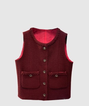 샤넬 로고 쇼트 코트