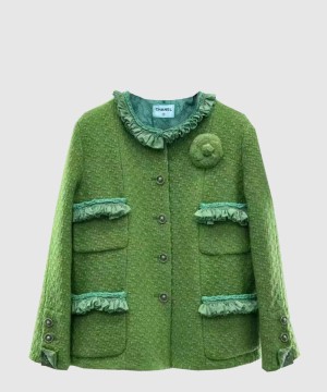 샤넬 로고 쇼트 코트