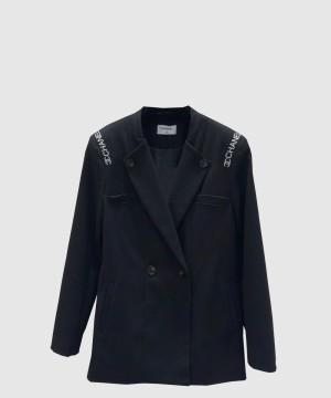 샤넬 로고 쇼트 코트