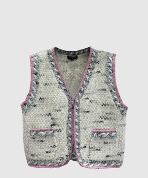 샤넬 로고 쇼트 코트