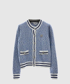 샤넬 로고 니트 코트