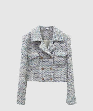 샤넬 로고 쇼트 코트