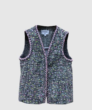 샤넬 로고 쇼트 코트