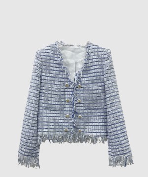 샤넬 로고 쇼트 코트