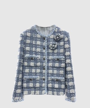 샤넬 로고 쇼트 코트