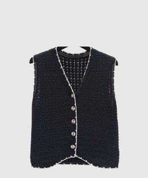 샤넬 로고 쇼트 코트