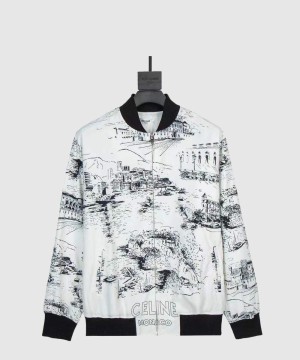 셀린느 로고 쇼트 코트