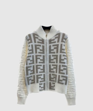 펜디 로고 쇼트 코트