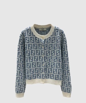 펜디 로고 니트 코트