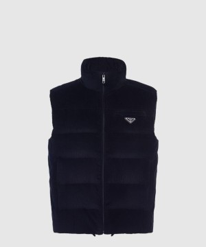 프라다 로고 쇼트 코트