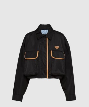 프라다 로고 쇼트 코트