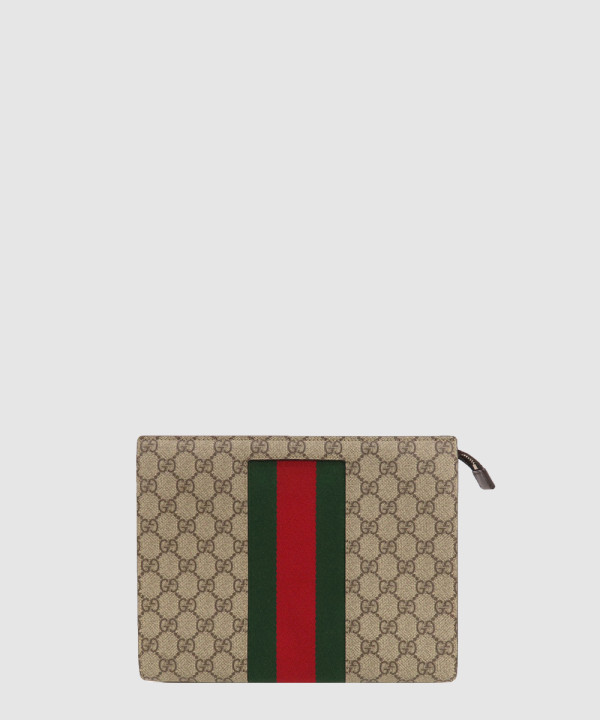 구찌 GG 수프림 웹 클러치 475316