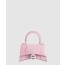 발렌시아가 아워글래스 XS 크로커다일 엠보싱 핸드백 핑크 592833