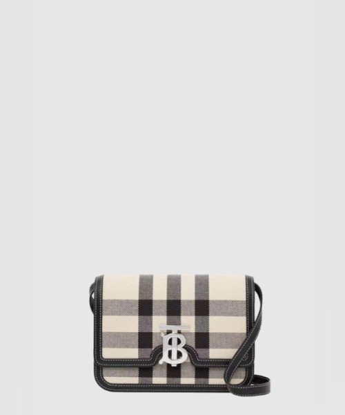 버버리 스몰 체크 캔버스 TB백 80522891