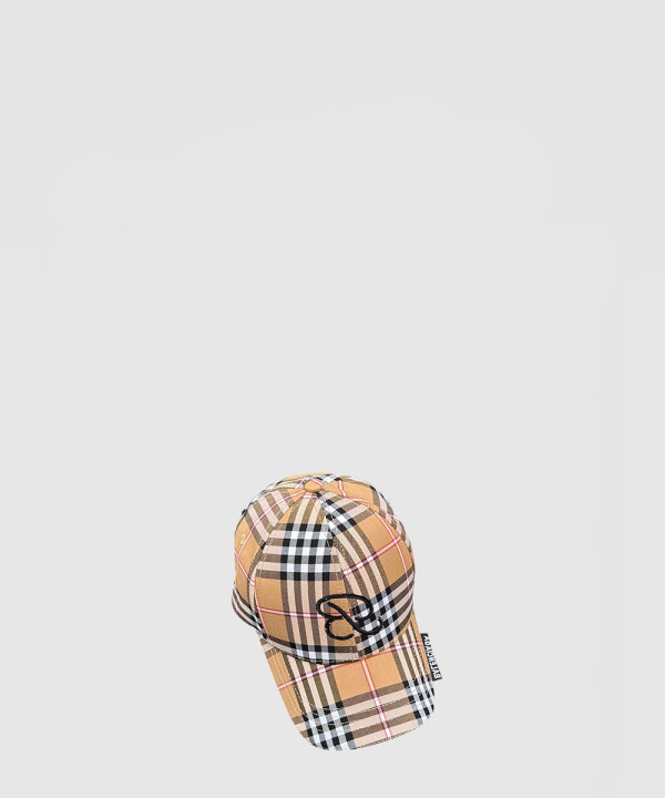 발렌시아가 빈티지 체크 베이스볼 캡 894117