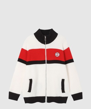 구찌 로고 니트 코트