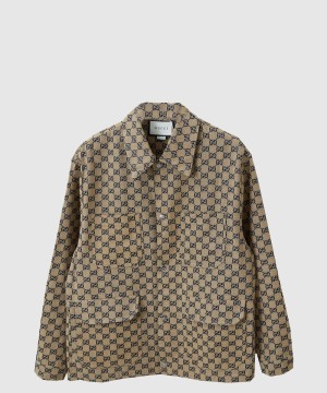 구찌 로고 쇼트 코트