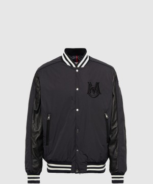 몽클레어 로고 쇼트 코트