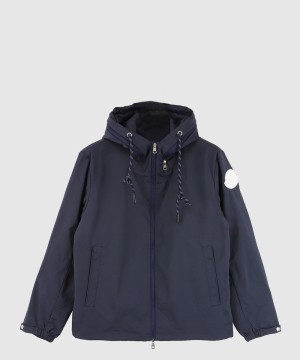 몽클레어 로고 쇼트 코트