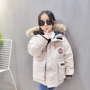 캐나다구스 키즈 퍼 후드 패딩