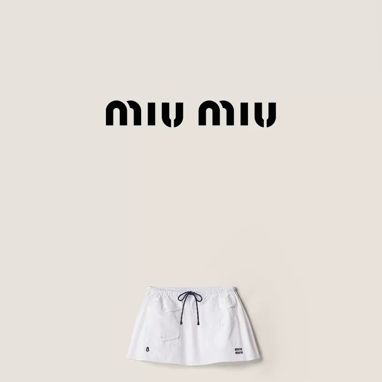 [고퀄] 미우미우 코튼 미니스커트