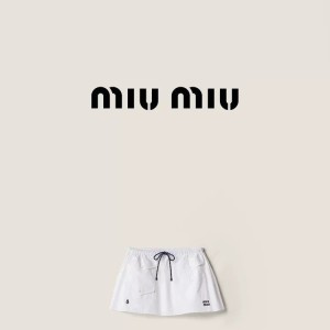 [고퀄] 미우미우 밴딩 코튼 스커트
