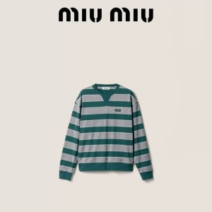 [고퀄] 미우미우 오버사이즈 스트라이프 티셔츠