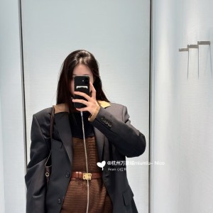 미우미우 투톤 카라 블레이저 자켓
