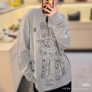로에베 X 루이스 웨인 캣 긴팔 티셔츠