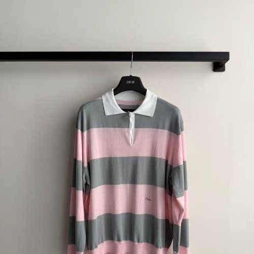 디올 카라 배색 티셔츠