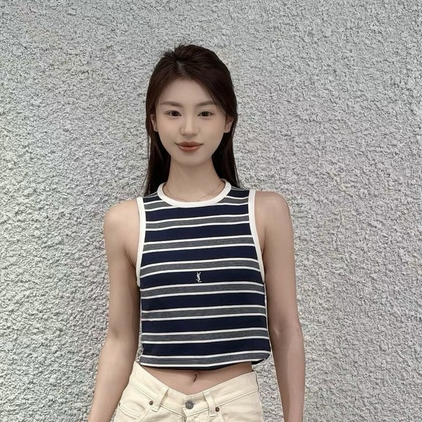 [고퀄] 생로랑 스트라이프 민소매